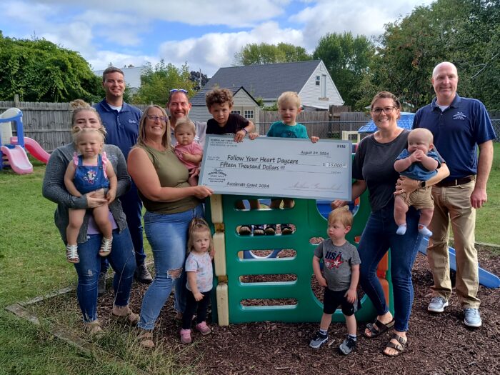 Follow Your Heart: L-R Devin Kumbalek (Shoreline Senior Financial Consultant), Nathan Grossenbach (Shoreline CEO), Tracey Wetzel (Follow your Heart), Kyle Bryntesen (Shoreline Marketing & Branding Manager), Alyssa Bibby (Follow your Heart), Jason Scharping (Shoreline Credit Analyst)